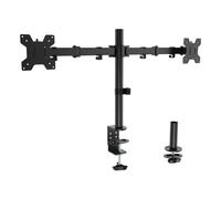 Aisens soporte de mesa eco giratorio e inclinable para monitor/tv 10kg (3 pivotes, 2 brazos) de 17-32, negro