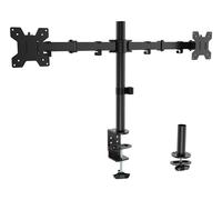 Aisens Soporte De Mesa Eco Giratorio E Inclinable Para Monitor/Tv 10kg (3 Pivotes, 2 Brazos) De 17-32, Negro
