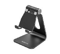 AISENS MS1PM-084 Soporte TAMAÑO M DE SOBREMESA Ajustable (1 PIVOTE) para TELEFONO/Tablet, Negro