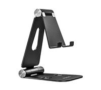 AISENS - Soporte De Sobremesa Tamaño XL Ajustable (2 Pivotes) Para Movil / Tablet, Negro