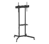 AISENS Soporte De Suelo Eco Con Rueda Bandeja Para DVD Para Monitor TV 45kg De 37 70 Negro