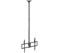 AISENS - CT100TSLE-393 - Soporte DE Techo Pro Giratorio, INCLINABLE, Extensible Y NIVELABLE para Monitor/TV 80KG DE 50-100, Negro