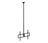 AISENS - CT100TSLE-393 - Soporte DE Techo Pro Giratorio, INCLINABLE, Extensible Y NIVELABLE para Monitor/TV 80KG DE 50-100, Negro