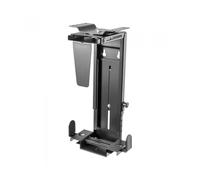 AISENS Soporte Giratorio Antirrobo y Altura Personalizable para CPU para Montaje por Debajo de Escritorio o a La Pared Negro