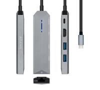 Aisens usb-c dock 5 en 1, usb-c a 1xhdmi, 1xrj45, 2xusb, 1xpd, gris, 1