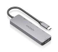 AISENS - USB-C Dock 5 en 1, USB-C a 1xHDMI 2xUSB-A 1xUSB-C 1xUSB-C PD, Gris, 15cm