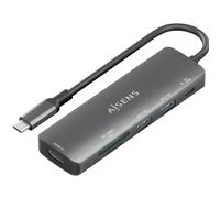 Aisens usb-c dock 6 en 1, usb-c a, 1x hdmi, 2x usb-a, 1x usb-c pd 100w