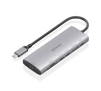 Dock USB-C Aisens ASUC-7P031-GR 7-en-1 Aluminio 4K 10Gbps Gris 20cm