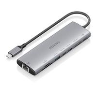 Aisens usb-c dock 8 en 1, usb-c a 1xhdmi, 1xrj45, 1xusb-a 10g, 2xusb-c