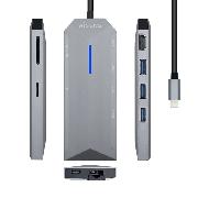 Aisens Docking USB-C 3.2 Multipuerto Gris