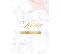 Aïsha Notebook: Pink, Cute Heart, Personalized Name, Cute pug journal for Aïsha Blank lined Cute Notebook: A colorful 6x9" (15.24cm x 22.68cm) A5 Notebook with 120 blank lined pages