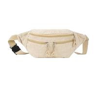 Aisi Riñonera de pana para mujer, riñonera de moda, casual, de viaje, bandolera, bolsa deportiva para el pecho, Khaki, Talla única, Riñonera a la moda