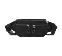 Aisi Riñonera de pana para mujer, riñonera de moda, casual, de viaje, bandolera, bolsa deportiva para el pecho, Black, Talla única, Riñonera a la moda