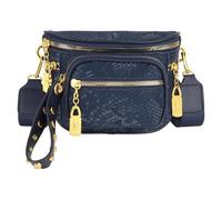 Aisi Riñonera de piel para mujer, bandolera con múltiples bolsillos, Blue, Talla única, Riñonera a la moda