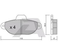 AISIN BPFI-1006 Juego de pastillas de freno