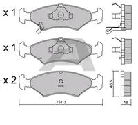 AISIN BPKI-1904 Juego de pastillas de freno