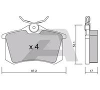 AISIN BPPE-2002 Juego de pastillas de freno