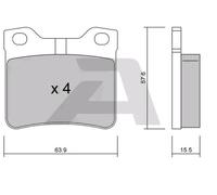 AISIN BPPE-2008 Juego de pastillas de freno