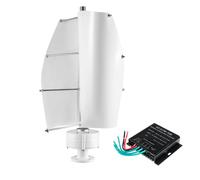 AISINILALAO 24v, Generador de Turbina Eólica Vertical de Eje 10000W Kit de Motor Linterna 12V 24V 48V 220V Kit de Turbina Eólica para Sistema Híbrido Solar y Eólico (48V)