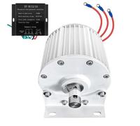 AISINILALAO 24v, Generador eléctrico eólico sin escobillas PMSG de 3 Fases, 18000W 12V 24 220V DIY, generador de imán Permanente alternador Motor (con Controlador)