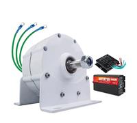 AISINILALAO Generador de Imán Permanente 3000W 220V-12V, con Base, Alternador AC Trifásico Sin Engranajes, Generador Eólico Adecuado para Generación Hidroeléctrica/Eólica,24v