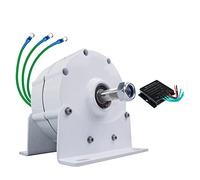 AISINILALAO Generador de Imán Permanente Silencioso de 8000W 220V 48V 24V 12V Generadores de Energía Trifásicos Alternador AC de Baja RPM para Molino de Viento Turbina de Agua (con Base),24v