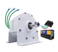 AISINILALAO Generador De Imán Permanente Vertical De Bajo Ruido 4000W 220V 48V 24V 12V, Generador De Imán Permanente Sin Engranajes Trifásico AC para Turbina Eólica/Acuática (con Base),24v