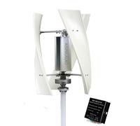 AISINILALAO Generador de Molino de Viento de Bajo Ruido 1000W-2000W para Hogar Velocidad de Arranque del Viento 2,5 m/s Turbina Eólica Vertical 12V/24V/48V/220V con Controlador (Blanco),48v