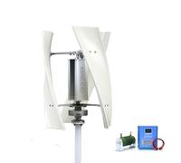 AISINILALAO Generador de Turbina Eólica de 2000W, 12V 24V 48V 220V Kit de Energía Eólica de Eje Vertical con Controlador MPPT, Generador Eólico Impermeable IP67 para Uso Doméstico y Exterior,24v