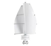 AISINILALAO Generador de turbinas eólicas de 3000 W y 2,5 m/s de Velocidad de Arranque, 2 aspas, 12 V/24 V/48 V, Kit de generador de imán Permanente de CA trifásico Vertical,12v