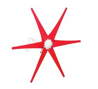 AISINILALAO Generador eólico Horizontal de 6 aspas de 1500W, generador eólico de turbina AC 12V 24V 48V 220V, con Controlador de Carga, Adecuado para iluminación de Carretera/Patio (Rojo),220v