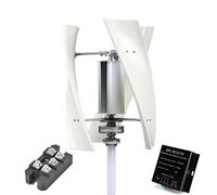 AISINILALAO Generador Eólico Portátil de Eje Vertical de 8000W, Generador de Energía Eólica de Arranque con Velocidad de Viento de 2M/S, 12V-220V para Hogar y Camping (Blanco),220V
