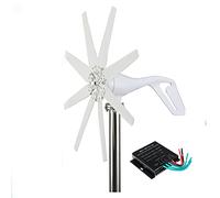 AISINILALAO Generador Eólico Vertical Magnético Sin Ruido de 1200W-2400W, 8 Aspas con Controlador de Carga 12V 24V 48V 220V Turbina Eólica de Eje Vertical,220v