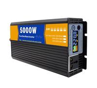 AISINILALAO Inversor De Onda Sinusoidal Puro De 5000W, DC 12V, 24V, 48V, 60V, 72V Al Convertidor De Potencia De CA 110V con Enchufe Y Pantalla LCD para RV, Camión, Barco, Campamento Y Hogar,72v