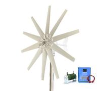 AISINILALAO Kit de Generador de Turbinas Eólicas de Eje Vertical de 20000W, Turbina Eólica de Eje Vertical de 12V 24V 48V con Controlador Híbrido Solar y Eólico para Uso Doméstico,220v