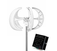 AISINILALAO Kit de Generador Eólico Vertical Silencioso para Jardín y Hogar de 20000W, 12V 24V 48V, Pequeña Turbina Eólica Vertical de Corriente Alterna Trifásica Maglev con Controlador,24v