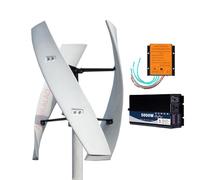 AISINILALAO Kit de turbina eólica de 3 Palas Verticales de 5000w, turbina eólica sin núcleo de levitación magnética de 220v-12v sin Ruido con Controlador para Sistemas de energía eólica/Solar,12v