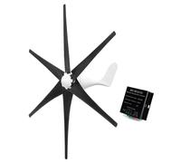 AISINILALAO Kit De Turbina Eólica De 5000W, Turbina Eólica Horizontal De 6 Aspas Generador De Energía para Hogar 12V 24V 48V con Controlador, Adecuado para Océano, RV, Hogar Y Uso Industrial,220v