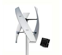 AISINILALAO Turbina Eólica de 20000W, 12V 24V 48V, Generador Eólico Vertical Pequeño y Silencioso de Energía Libre, Turbina Eólica Vertical Portátil para el Hogar con Controlador MPPT (Blanco),12v