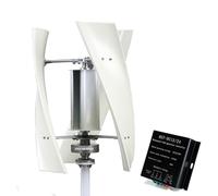 AISINILALAO Turbina eólica pequeña de bajo Ruido de 19000W para Uso doméstico, generador eólico Vertical de 12V-220V para Sistemas de energía eólica y Solar (Blanco),12V