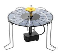 AISITIN 4W Fuente Solar Mejoradas Fuente Solar Jardin Exterior con 3 Columnas de Soporte, LED Bombas Solares para Estanques con 6 Reemplazable Boquillas Solares Flotantes para Decorativo Jardin
