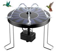 AISITIN Fuente solar al aire libre Fuente solar mejorada para exteriores con soporte de metal antideslizante, fuente solar de jardín, bomba de fuente solar para jardines