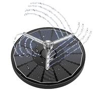 AISITIN Fuente solar de 2,5 W con boquilla giratoria de 360 ° con boquilla giratoria especialmente diseñada y 4 fijaciones, fuente solar flotante para la decoración de jardín, estanque, baño de