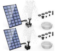 AISITIN Fuente solar para exterior de 2,5 W, fuente solar para exteriores, con tubería de agua de 1,2 m, bomba solar para estanque con 6 efectos de pulverización, bomba solar para jardín, baño de