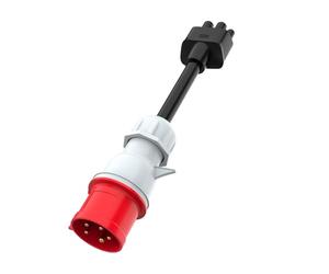 Aiskooc Adaptador de 5-Pin CEE a Tesla, 16A/3,5KW Cable de extensión del Cargador EV Gen 2 para Tesla Model S/3/X/Y, Se Requiere Conexión a Tierra para su Uso