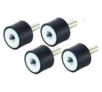 Aislador antivibraciones de goma, Soportes de amortiguador de goma, rosca M8, 4 Uds., pernos de bobina, varios tamaños(M8 40x40mm)