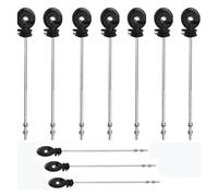 Aislador de anillo de 20 piezas, PP, resistente a los rayos UV, for granja de animales, poste de madera de acero negro, alambre de tornillo, aisladores de cerca eléctrica de larga distancia Para el ja