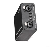 Aislador de audio, doble canal, caja XLR/TS/TRS de 3 pines, transformador de cancelación de ruido, protección de señal de larga distancia para ingenieros de sonido en vivo