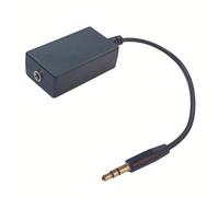 Aislador de bucle de tierra de 3,5 mm, adaptador de filtro macho a hembra para estéreo de coche, escritorio, receptor doméstico y reproducción de tableta, color negro