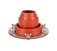 Aislador de Estufa Exterior Manguito de Chimenea Funda Antiescaldaduras Protector para Tubo Barrera Térmica de Silicona con Brida Circular Adecuado